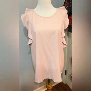 Juicy Couture, size large, butterfly sleeve, lightweight material, blush pink.